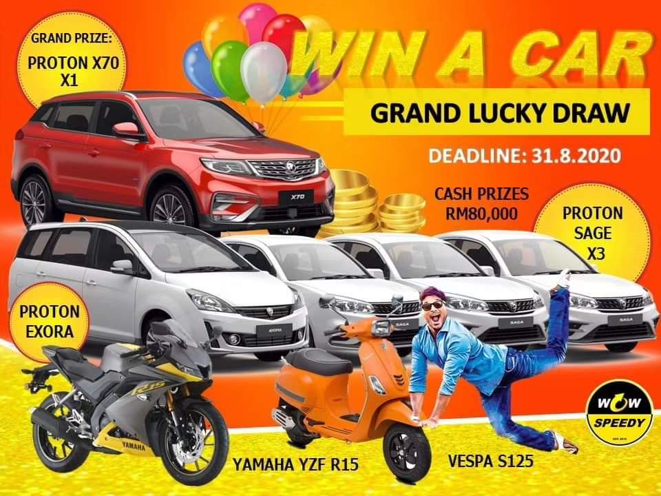 Tim Tim Twitterissa Tone Wow 丰富奖品等着你来赢取 有哪个电讯公司能够比tone Wow更豪 只要是活动期间内转台就有一张票可以参与幸运抽奖大奖 Proton X70 2奖 4奖 Proton Saga 安慰奖 Rm2000 X