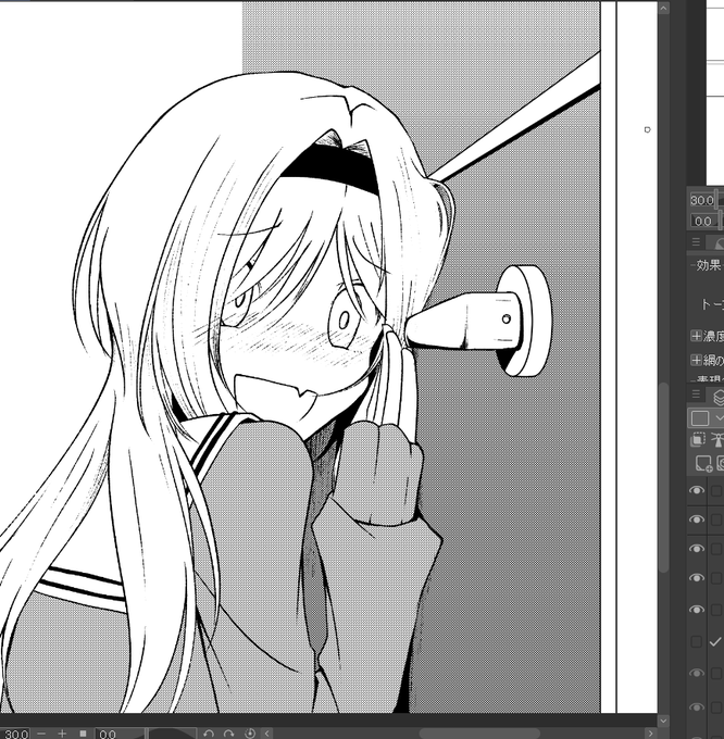 ちとせ嬢描いてる 