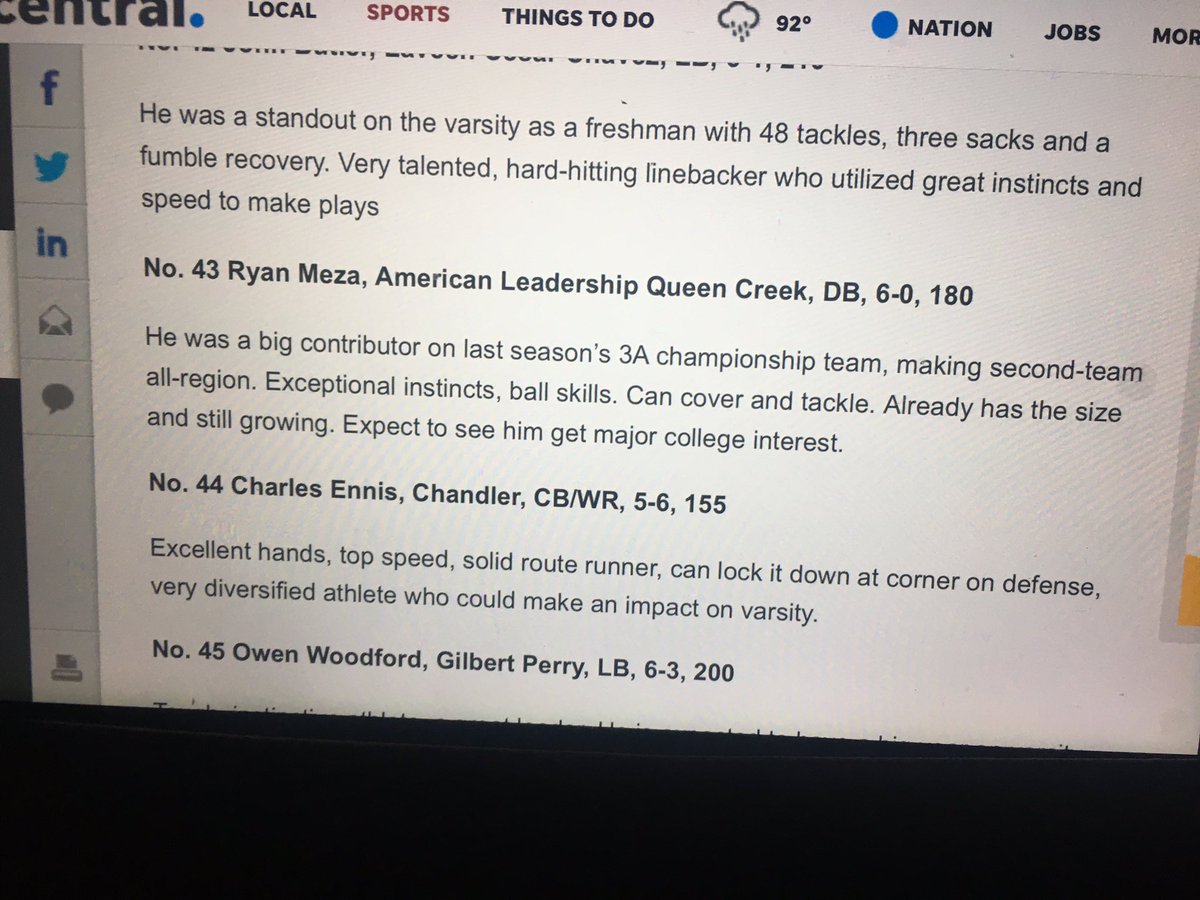 RyanMeza_20's tweet photo. Humbled to be recognized as one of the Fab 50 prospects for Class of 2023! @azc_obert @JUSTCHILLY @ralphamsden @AZHSFB @Jasen_AhYou @CoachPHadley @AustinTaylorUW @gridironarizona @CountyLinePreps @AlPopsUSAFB @CodyTCameron @alecsimpson5 @HamiltonESPN @rivalsmike @CoachAI @USNFT https://t.co/R328gLr6Vw