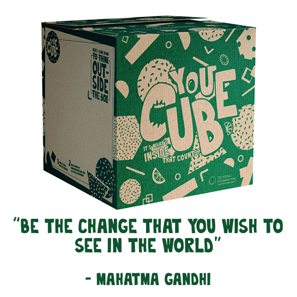 YouCubeBox's tweet photo. "Be the change that you want to see in the world." #SaturdayThoughts #SaturdayMorning #SaturdayMotivation #Gandhi #Change #YouCube #Motivational #Inspiring #Learning #Growing #Building #Thriving https://t.co/KGCqADwdLC