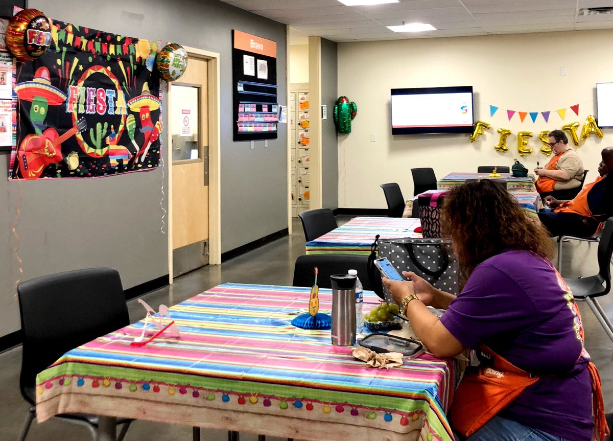 Thank you <a href="/michell32607614/">@michelleabc</a> <a href="/nantet16/">Nancy Teto</a> &amp; Trisha for getting our break area Success Sharing Fiesta ready for the fun &amp; food! Feliz Éxito Compartiendo a Todos! <a href="/6236SM/">Rich Cannone</a> <a href="/hmalak/">Sam</a> <a href="/AcevedoRosemary/">Rosemary</a> <a href="/Alpitcrew/">Alan Burr III</a> <a href="/BarradasLorena/">Lorena Barradas</a> <a href="/B_Ferris4063/">Billy Ferris</a> #successsharing #takingcareofourpeople