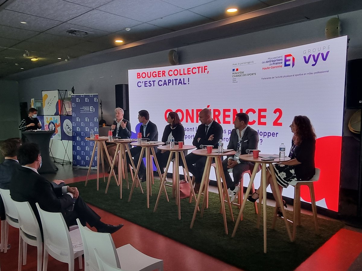 #BougerCollectif 
Dernière table ronde de notre événement sur le sport en milieu professionnel "Quelles sont les solutions pour développer le sport en milieu professionnel "
<a href="/BanquePopulaire/">Banque Populaire</a> <a href="/CompagniePergos/">Compagnie Pergos</a> <a href="/ReseauAndes/">ANDES</a> <a href="/sporttobe/">Sport To Be</a> <a href="/Groupe_VYV/">Groupe VYV</a>