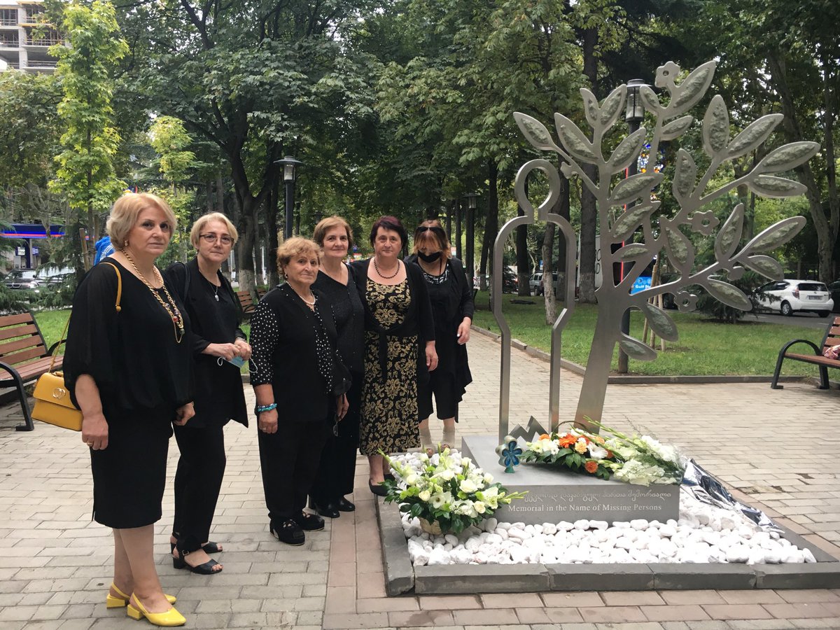 ChappazSeverine's tweet photo. Finally inaugurated today, in central #Tbilisi, the #missingmemorial is now a tangible reminder of people who went missing during armed conflicts of 1990’s and 2008. Beautiful and heartening result of 4-year hard work by #familiesofmissing. Congratulations! https://t.co/aaJLit3tk1