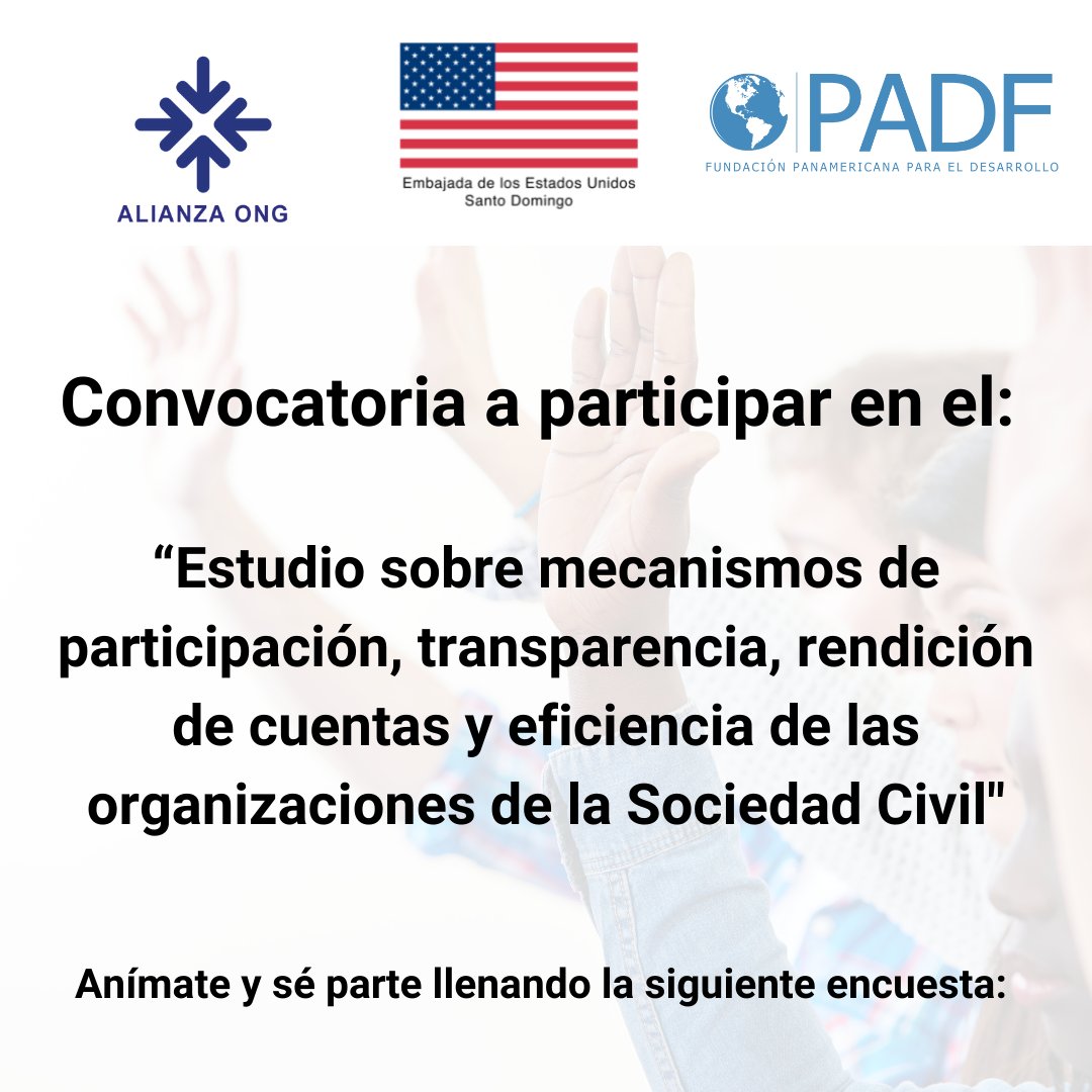 Invitamos a participar en el Estudio sobre mecanismos de participación, transparencia, rendición de cuentas y eficiencia de las Organizaciones de la Sociedad Civil.    Para llenar la encuesta solo dar click aquí: dooblocawi.com/client/Survey.…