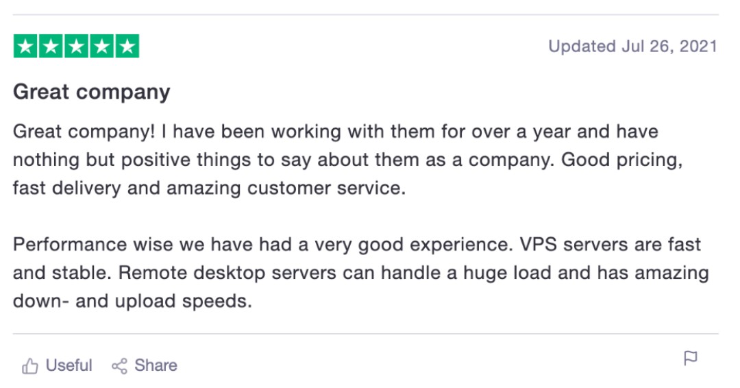 HostioSolutions's tweet image. What an incredible review! This is what we do it for  🤩

#hostiosolutions #hosting #webhosting #hostingprovider #VPS #review #dedicatedserver #IPv4 #IPv6 #RIPE #services