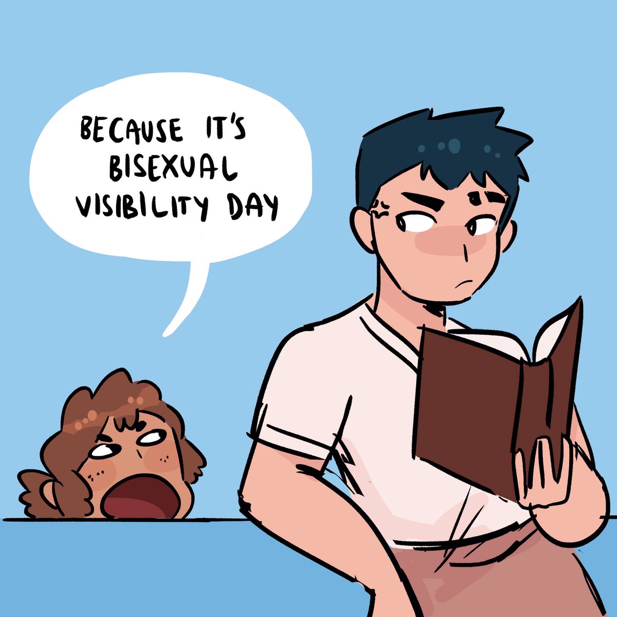 happy bisexual visibility day, brought to you by your local bisexual (my oc, sado) #BisexualVisibilityDay #OC 