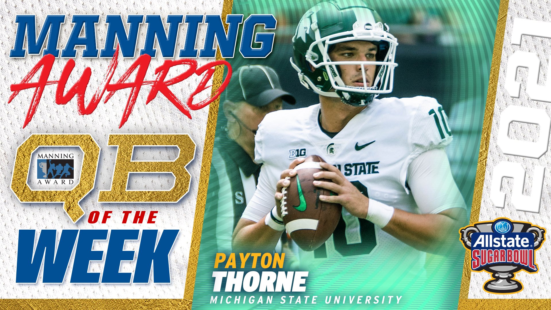 Allstate Sugar Bowl on Twitter "Michigan State QB payton15thorne is