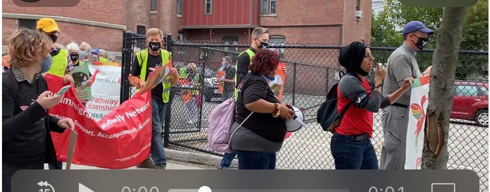 The Fifth Annual Solidarity Walk for Immigrant Justice begins from Centro Latino to the Federal Building in Manchester. #NHPolitics @nhdems @NHChurches #WeAreHome