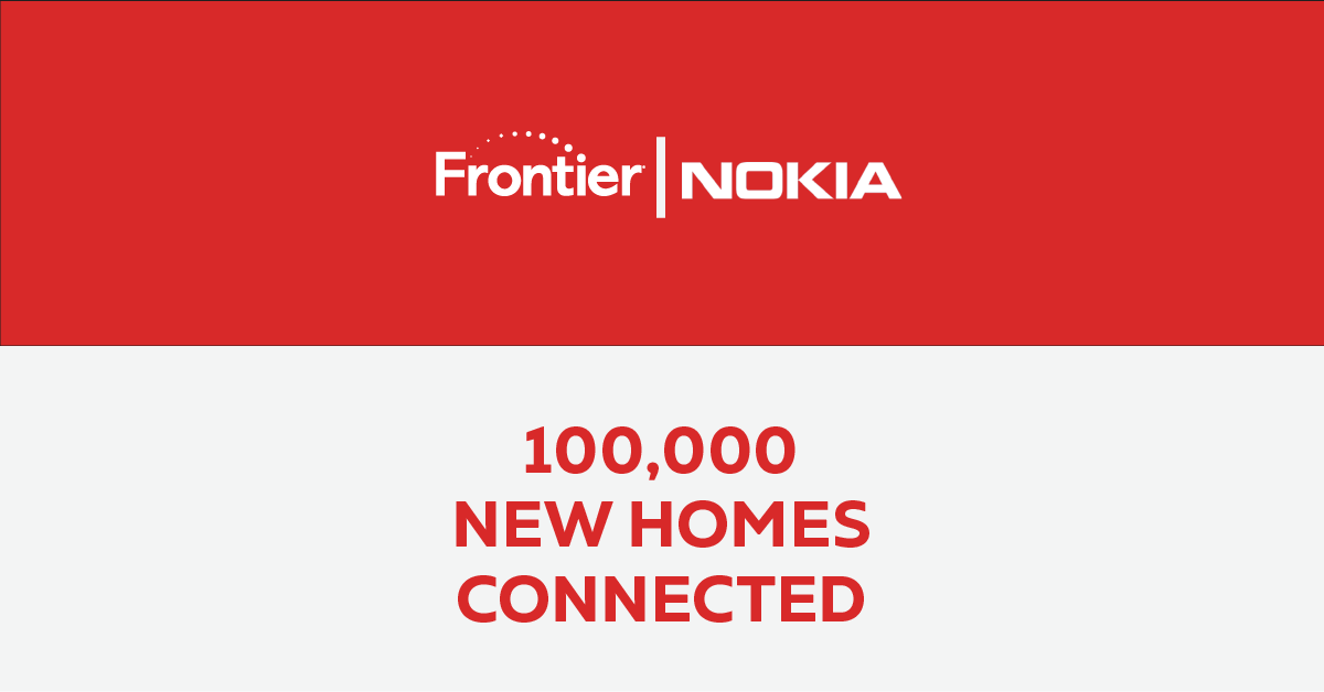 FrontierCorp's tweet photo. Our partnership with Nokia is doing wonders for our fiber expansion! Together, we’ve connected 100,000 homes across the US with blazing-fast speed and unparalleled reliability. https://t.co/asS2TeY9ym #LetsGoFrontier #FYBR https://t.co/2B1uBfqWGX