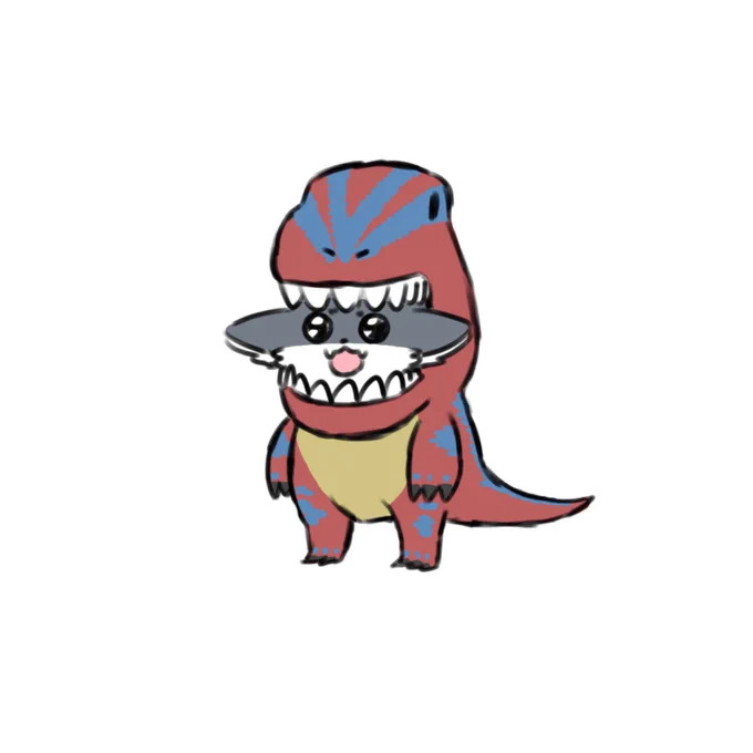 恐竜スキン(?)かわいい🦖

#でびるさまにささげるえ 