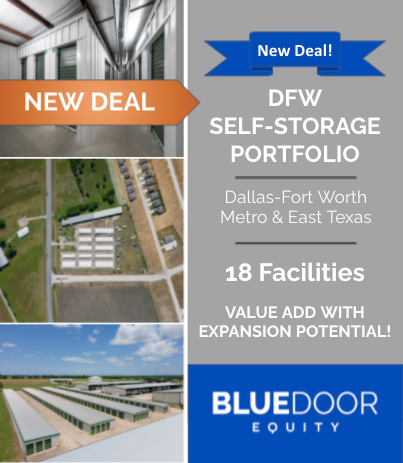 bluedoorequity's tweet photo. Self-storage has remained resilient through economic cycles.  Our new offering is an incredible value-add acquisition in one of the strongest markets in the country.  Join our investor club to learn more!  https://t.co/MCSV1ANakX #selfstorage #selfstorageinvesting #passiveincome https://t.co/QcXkhHYvAM
