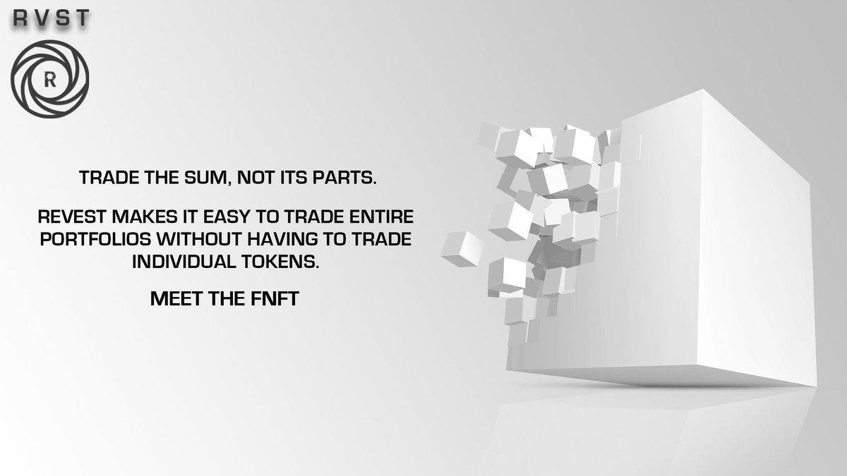RevestFinance's tweet image. #DeFi is getting an upgrade.

The #NFT is getting an upgrade.

And your portfolio just got a whole lot easier to manage. 

Meet the #FNFT.

$RVST 

Less than 24 hours to reserve your spot. 

revest.finance/reserve