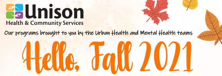 UnisonHCS's tweet photo. Hello, Fall! 🍂 Our Fall/Winter 2021 #ProgramCalendar is out! 🗓️

Click the link below to check out the program calendar on our website👇 or pick up a copy at one of our locations📍
🔗 https://t.co/9EJmfvKmfk

#unisonhcs @NorthTorontoOHT @NYT_HP @NWTorontoOHT https://t.co/ChIMMwo4Eo
