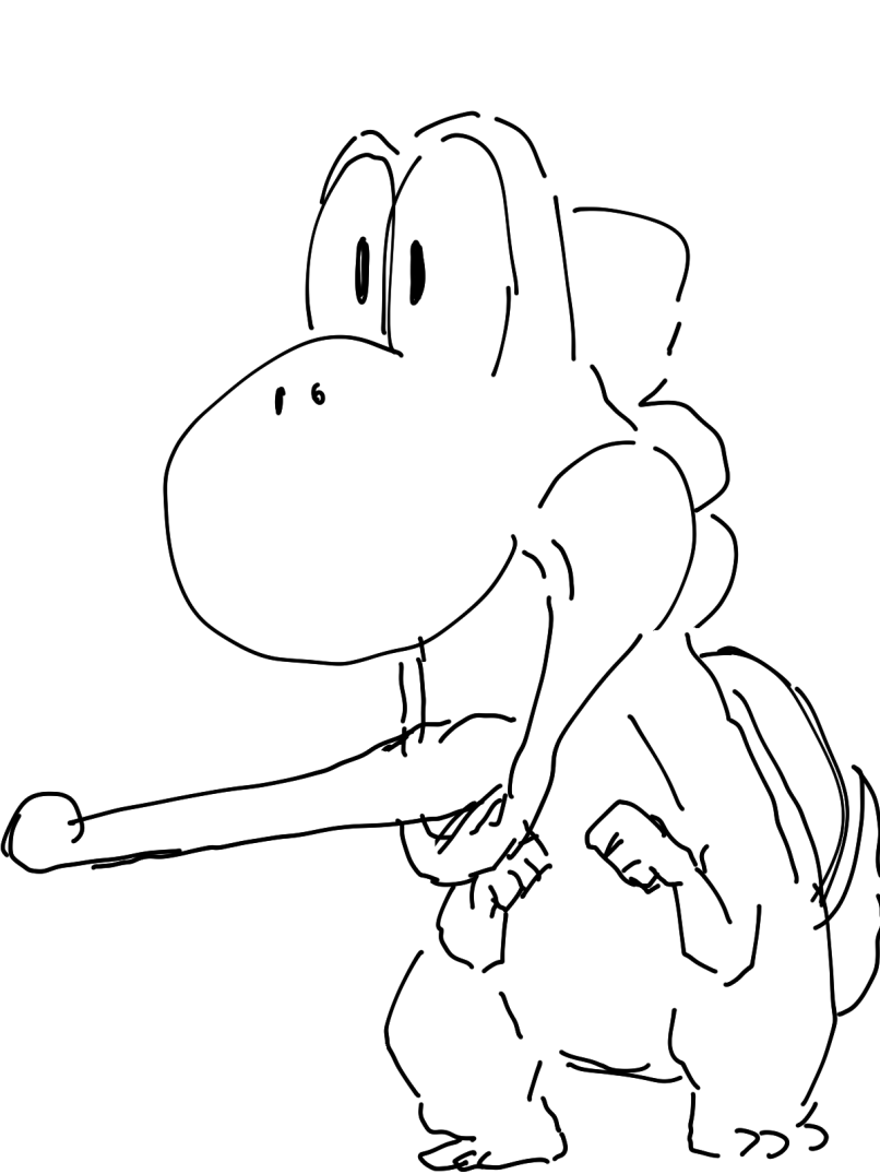 見ないで描いたヨッシー 