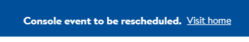 BREAKING: Walmart says "Console event to be rescheduled."