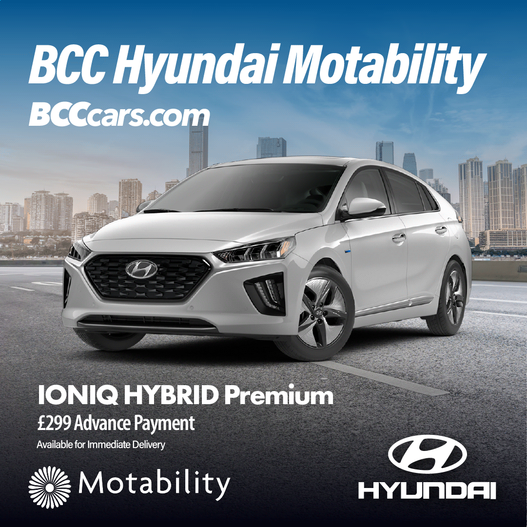 Worry free Motability with BCC!

We have the brilliant IONIQ Hybrid in Cyber Grey available for immediate delivery from just £299 advance payment. 

Click below to learn more about our Motability offerings and to get in touch with our expert staff 👇 
buff.ly/3AvDogV