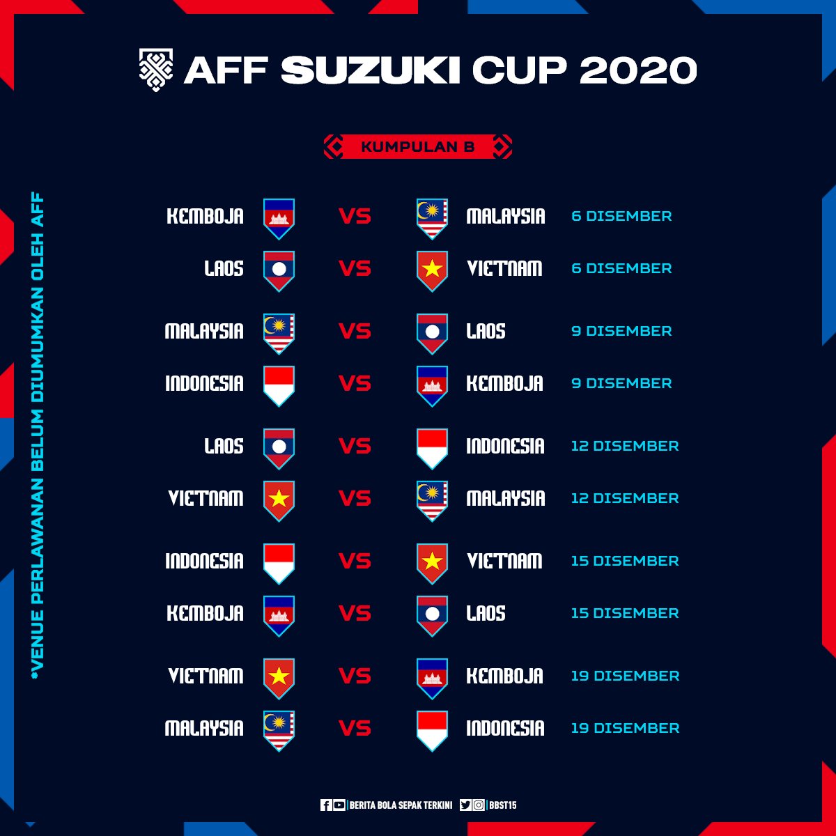 2021 suzuki jadual aff piala Jadwal Siaran