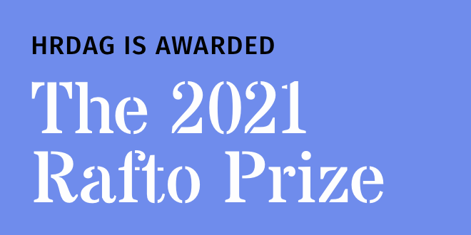 hrdag's tweet photo. We are deeply honored to be awarded the Rafto Prize at a time when facts and truth matter more than ever. @RaftoFoundation https://t.co/X0GmSkFTLT https://t.co/t26H9MwTu0