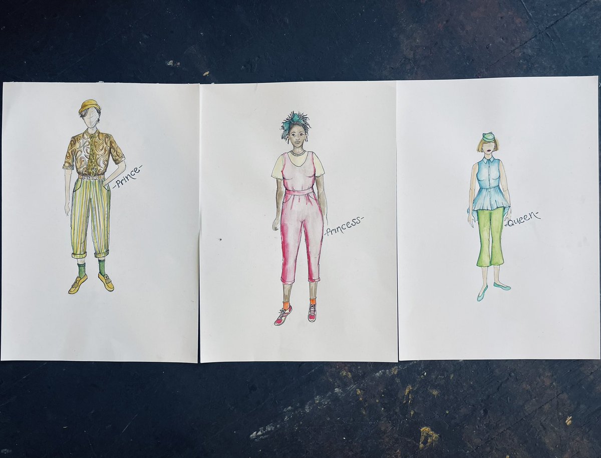 Week 1 rehearsals - Love these costumes by the true Queen of design, Catherine <a href="/tuttifruttiprod/">Tutti Frutti Productions</a> #prince #princessandthepea #mood