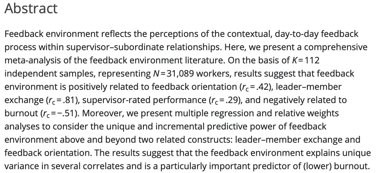 Check out our new paper, published today in <a href="/IJSA5/">International Journal of Selection and Assessment</a> 
with <a href="/katz_IO/">Ian Katz</a> and <a href="/shellyrauvola/">Dr. Shelly Rauvola</a>, "Feedback environment: A meta-analysis" 

onlinelibrary.wiley.com/doi/10.1111/ij…

OPEN ACCESS: psyarxiv.com/vk9t7