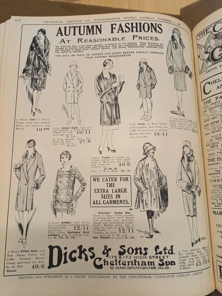 In honour of yesterday being the official start of Autumn, here is is an advert from the Cheltenham Chronicle for some Autumn fashion from 1929!  

#AutumnFashion #VintageAdvert #VintageFashion #1920s #archives