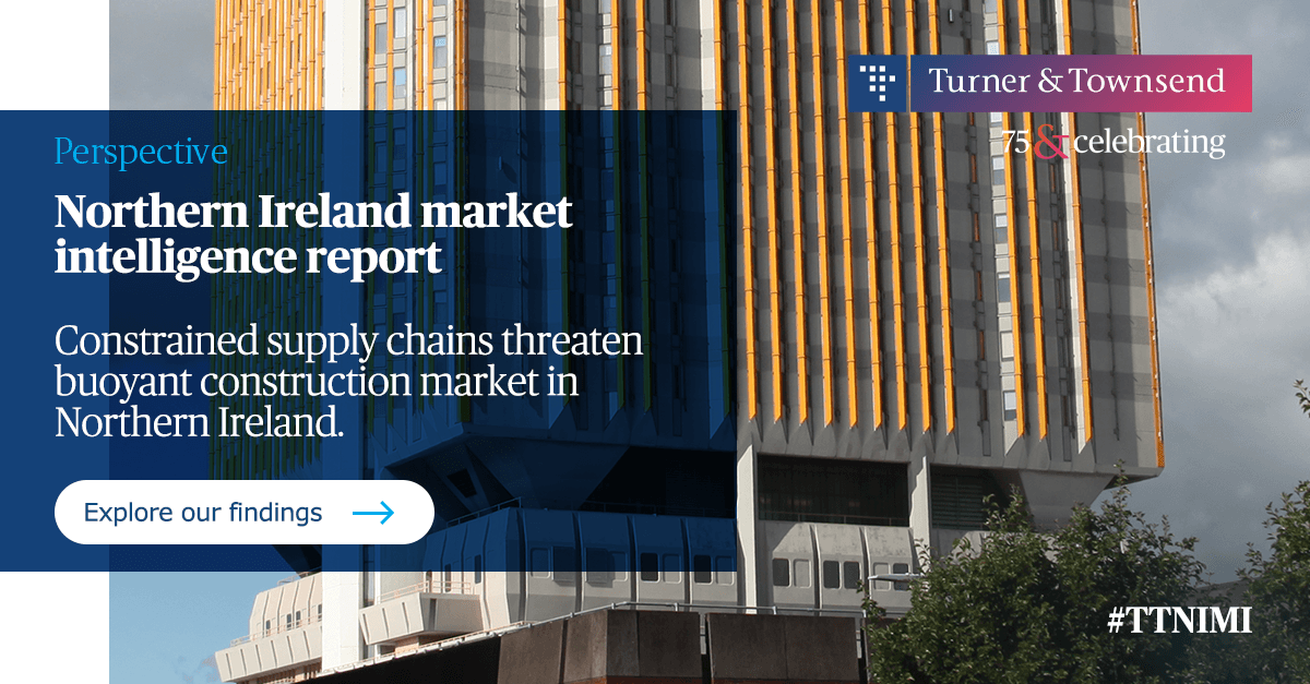 turnertownsend's tweet photo. Our latest #NorthernIreland market intelligence survey looks at how growing industry pressure on materials and labour could risk undermining a buoyant market. 

Contractors suggest that tender price inflation may rise by 11.3 percent in 2021: https://t.co/5hrvwVwG26

#TTNIMI https://t.co/xuTlJ6I3Lr