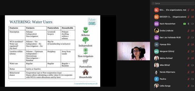 Kavinpreethi's tweet image. Just presented our work on community water management &amp;amp; WATERING model at #SSC2021 general track. Thank you @sil_via_leo for chairing the session brilliantly and to the audience who asked great questions &amp;amp; drew excellent comparisons to other case studies #FutureDAMS @CRESS_Surrey