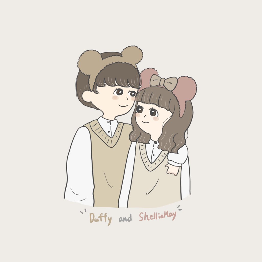 Miharu 似顔絵 ダフィメイカップル ステキ ディズニー ダッフィー イラスト カップル イラスト好きな人と繋がりたい 絵描きさんと繋がりたい