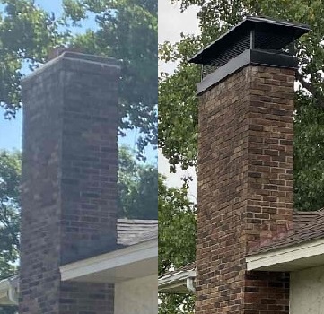 Another before and after from one of our business partners.  The customer has a ChimGuard Outside Mount Chimney Cap that will last forever in our harsh Minnesota weather and has great Curb Appeal.
#chimguard #sotametalfab #ultimatechimneyprotection #chimguardbeforeandafters https://t.co/YTOE0Z6QuM