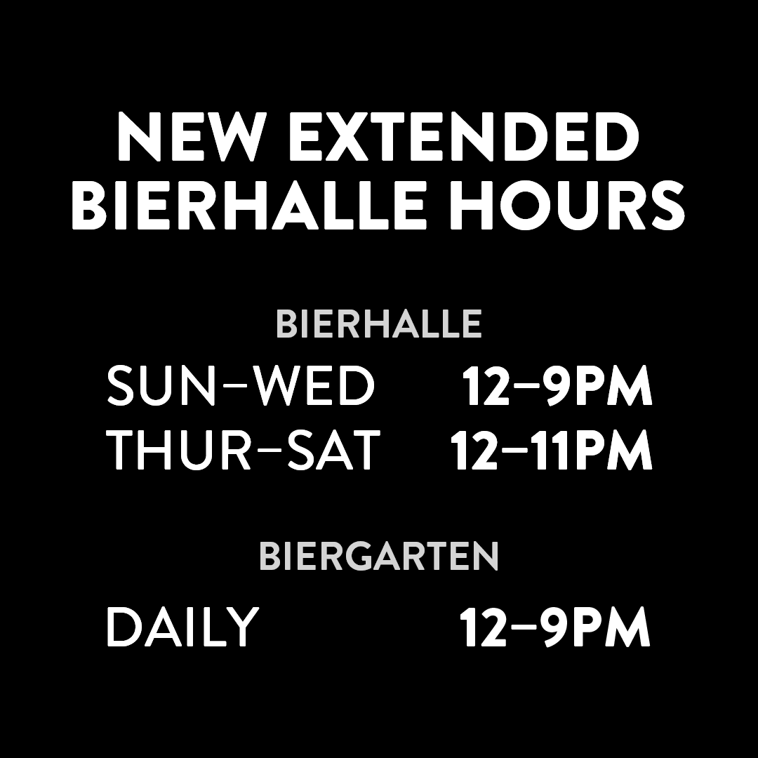 New hours! Thank you for all the support in our first couple weeks. Now that we have our feet under us, we're able to extend our hours starting today! Hope to see you soon!