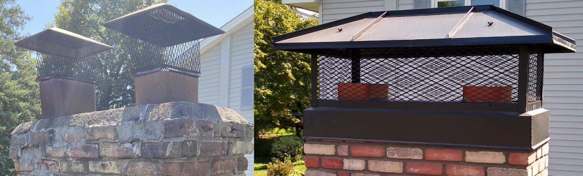 Another before and after from one of our business partners.  The customer has a ChimGuard Outside Mount Chimney Cap that will last forever in our harsh Minnesota weather and has great Curb Appeal.
#chimguard #sotametalfab #ultimatechimneyprotection  #chimguardbeforeandafters https://t.co/ZbsnrBb31Q