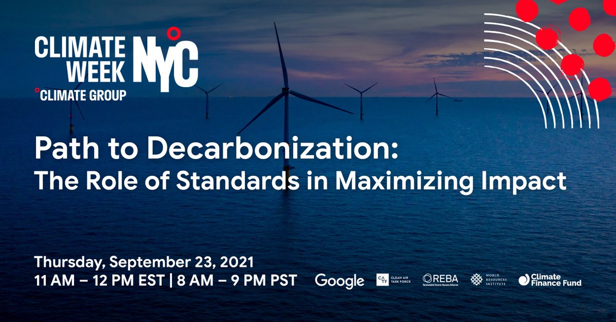 It's going down this 'morn @ #ClimateWeekNYC! 

Join @Google @WorldResources @cleanaircatf @RenewableBuyers @Hewlett_Found @WaiteMarilyn @CarolineBGolin to examine the role of @ghgprotocol + @sciencetargets standards in our quest to a #ZeroCarbon future. 

bit.ly/ClimateWeek-St…