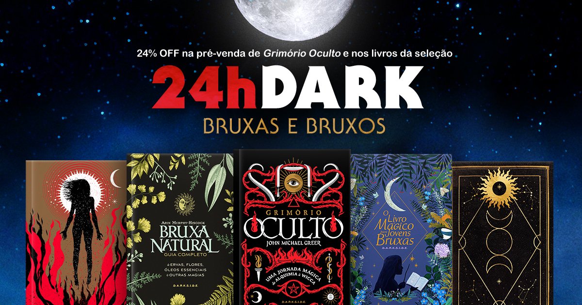 PROMO 24H DARK BRUXAS E BRUXOS: Chamando todos os integrantes do Coven da Caveira para nos reunirmos nessa ocasião mágica. Chegou a hora de nos conectarmos com a sabedoria milenar. Neste ritual, celebramos tradições ancestrais, da alquimia à Wicca. 🌙🔮☀️ darkside.news/24h-beb-tt