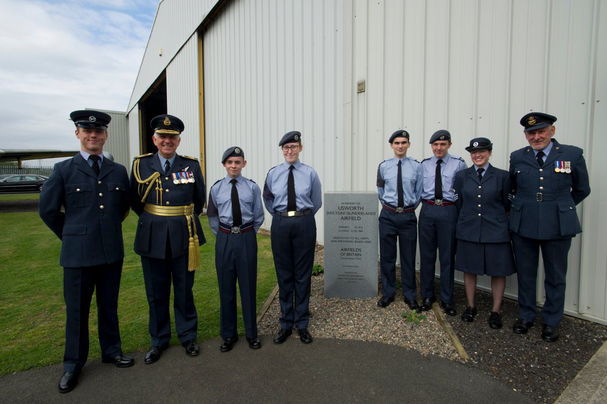 Image shows RAF personnel at the Nelson Museum. 