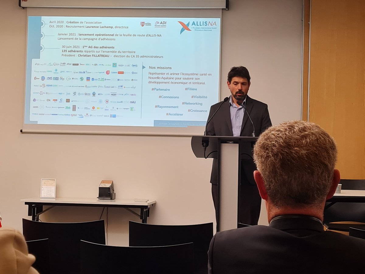 <a href="/allis_na/">ALLIS-NA</a> présente ses missions d'animation territoriale et d'accélération du développement économique de la filière santé en Nouvelle Aquitaine dans le cadre des 1ères rencontres interdisciplinaires d'<a href="/OncosphereNA/">Oncosphère</a>