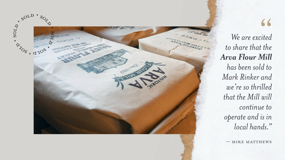 Our Future is Bright

Local entrepreneur, Mark Rinker, is the new owner of Arva Flour Mill &amp; Store. Mark has a commitment to keeping the Mill operating while preserving the traditions &amp; history that you know &amp; love.

arvaflourmill.com/pages/our-futu…

#arvaflour #buylocal #supportlocal