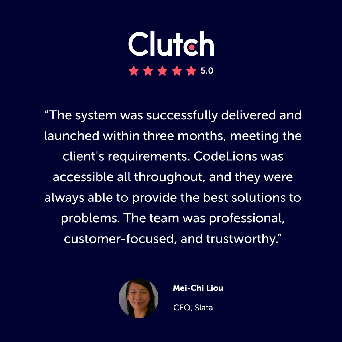 codelionsinc's tweet image. Hey guys!
We got a new review on the Clutch platform from Slata.
This CRM project is a great translation management system for a tech startup. Our team developed all the functionality from scratch, starting from the discovery phase and ending with support!😃