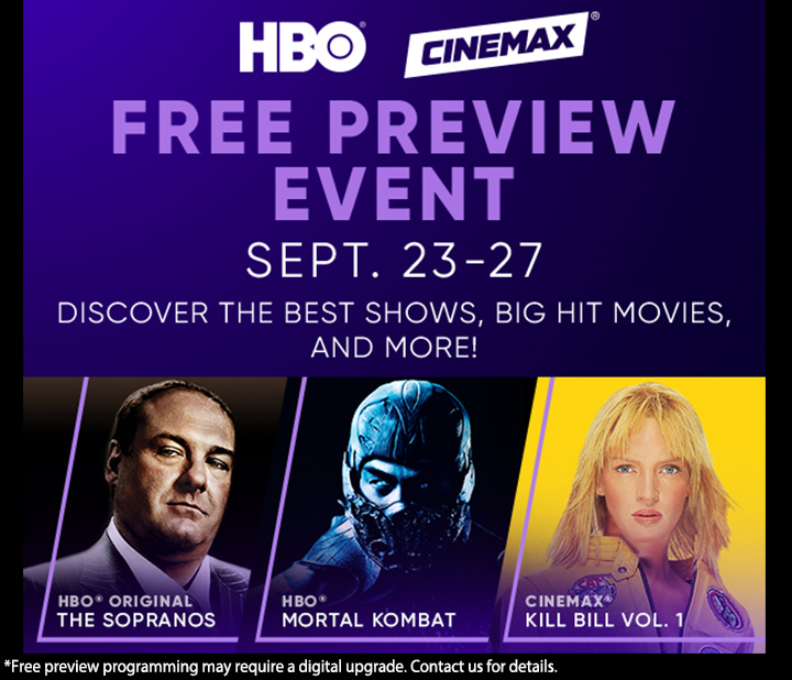 Starting today, enjoy a 5-Day FREE Preview of HBO & CINEMAX! Discover some great movies including Wonder Woman 1984, The Little Things, Judas and the Black Messiah, Tom and Jerry, Godzilla vs. Kong, and Mortal Kombat. 
This free preview requires a digital subscription. https://t.co/FPsmHIDN9C