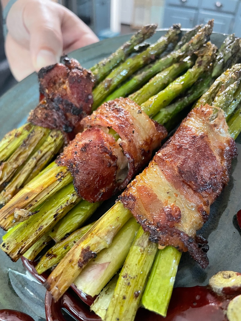 Don't let anyone tell you you're not healthy!! Look at all that green with only 3 slices of bacon. Roasted with our 50/50 Salt and Pepper blend. Don't worry about where the other 9 slices went... They are in a better place.