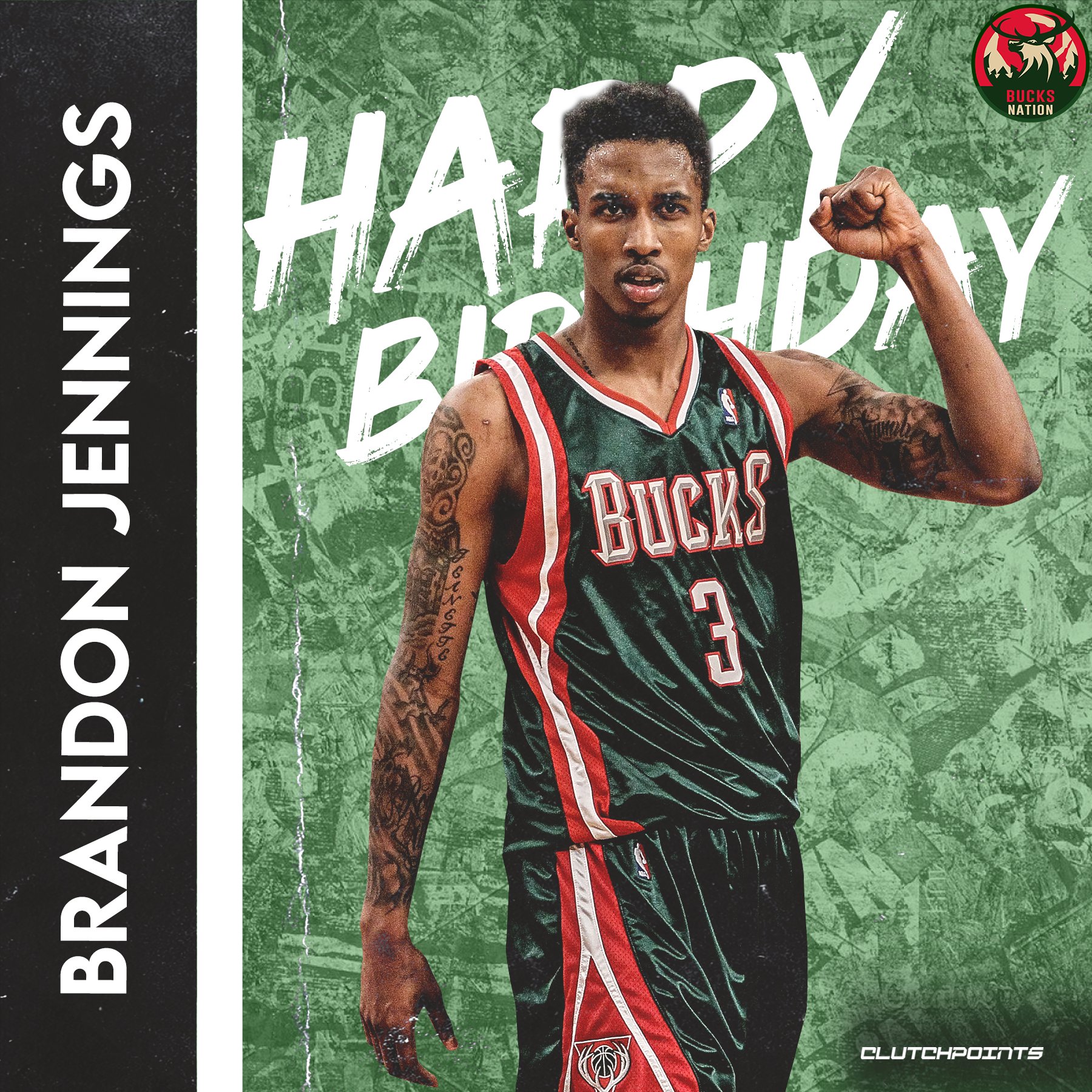 Bucks Nation, let\s all show some love by greeting Brandon Jennings a happy 32nd birthday!  