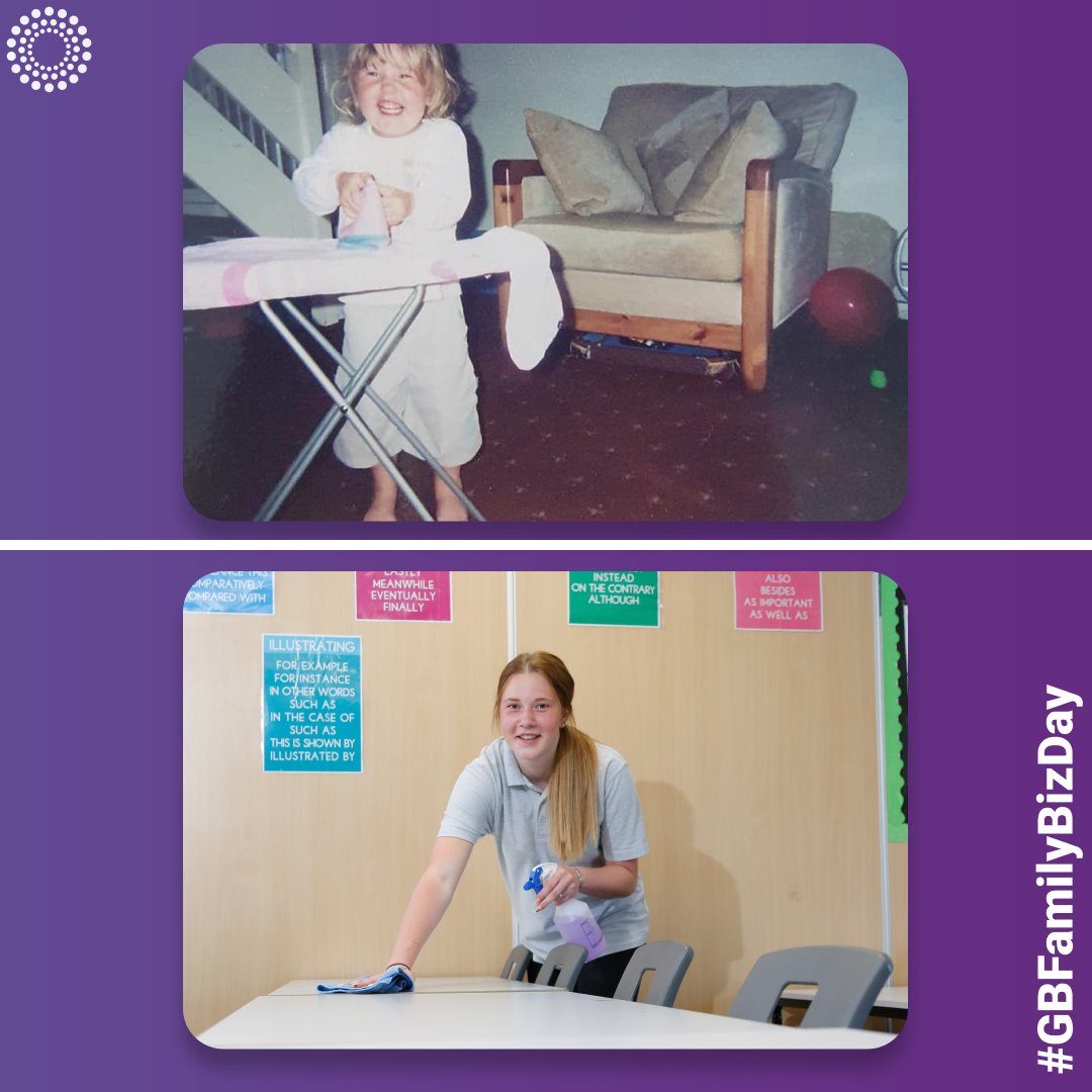 AandRcleaning's tweet photo. What's that old saying, start them young 😅?

Today on #NationalFamilyBusinessDay we are sharing some of our family business stories. 

📸 - Rayner's children, Cameron and Demi learning the ropes from a very young age! 

#GBFamilyBizday @FamilyBizPaul https://t.co/iDXqDDyjvc