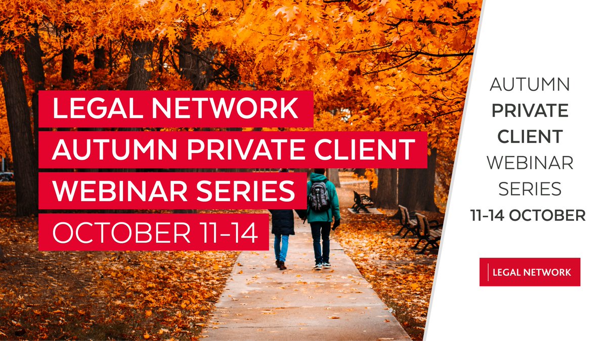 Make sure you register for our next series of webinars in October.

We have experts discussing topics related to #PrivateClients such as, #NHS continuing healthcare and the impact of #dementia on capacity.

Sign-up now:bit.ly/HJ-events