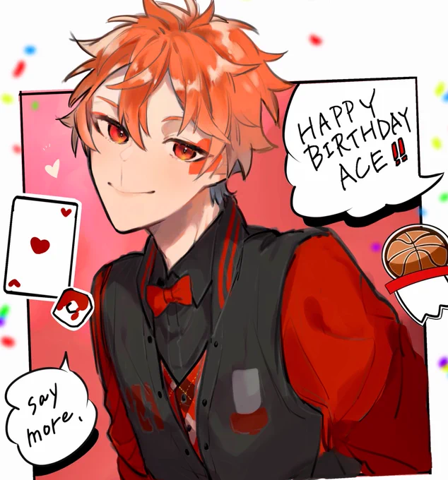 お誕生日おめでとう滑り込みセーフ〜!幸せになってくれ #エース・トラッポラ誕生祭2021  #エース・トラッポラ生誕祭2021 