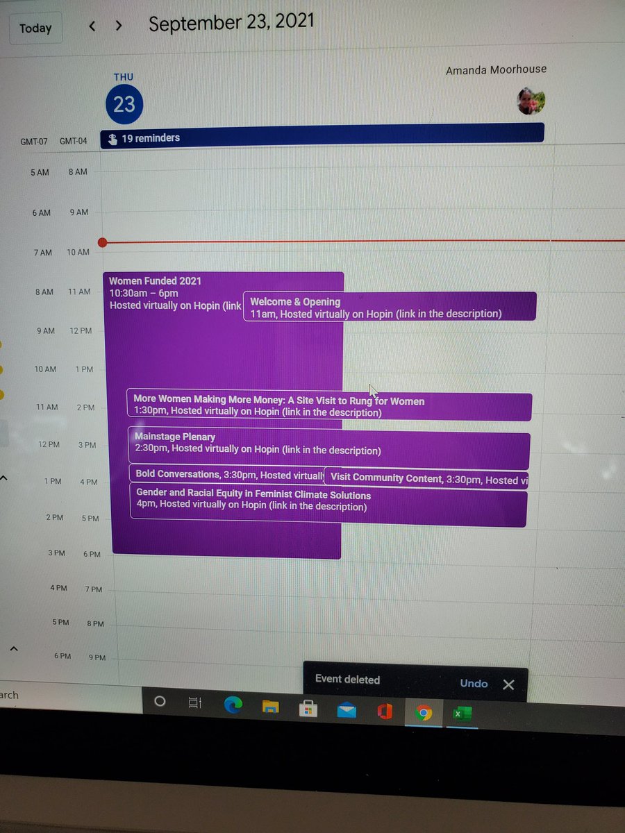 GFMaven's tweet photo. My calender is booked! Looking forward to participate in some fantastic sessions!! #womensfunding2021 #learning @womensfunding @EllenMftw https://t.co/gq8bfa8zmB
