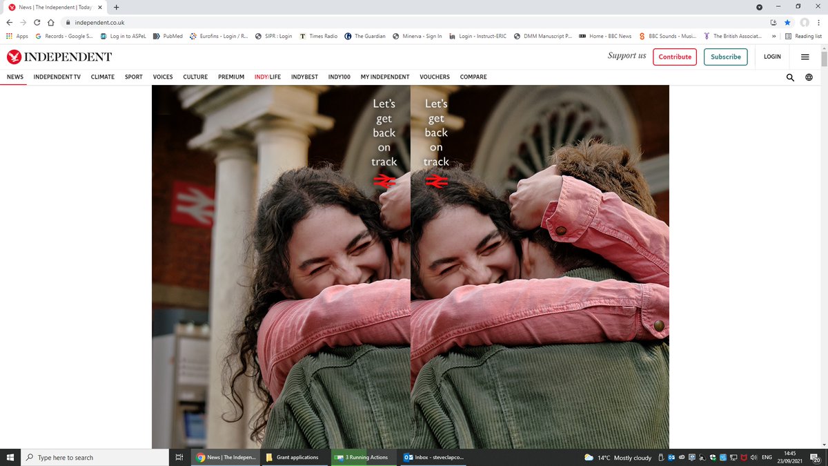 Steve Clapcote (@sclapcote) on Twitter photo See the National Rail advertisement on The Independent website below. It fills up the whole page! How can I read the news? See the National Rail advertisement on The Independent website below. It fills up the whole page! How can I read the news?