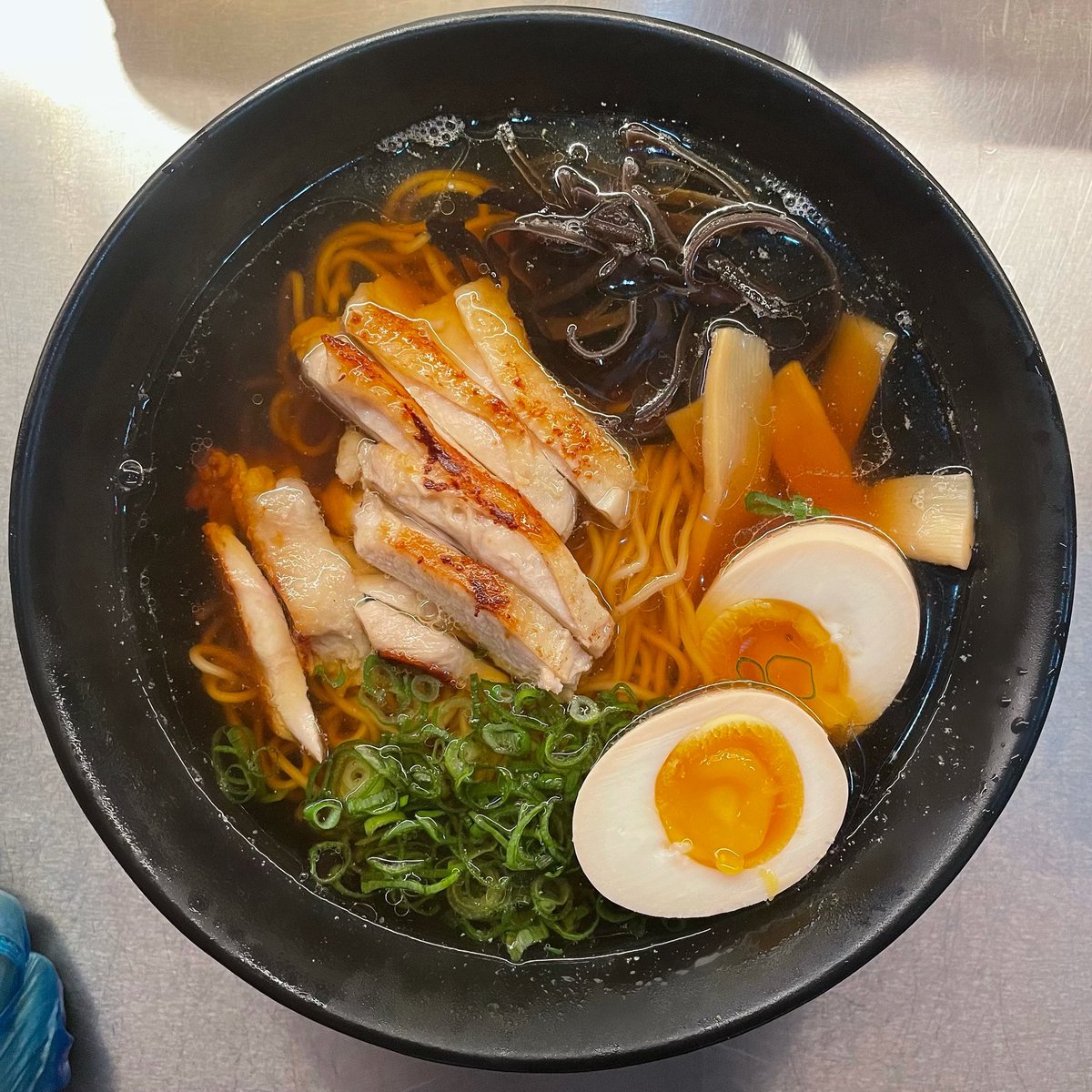 Finally after 7 years, we now do #ChickenRamen too! Here’s our #ShoyuRamen with juicy tender chicken chicken slices and a creaamy marinated egg 🤩 Available in our Brixton and Herne Hill branches only for now…
#ramen #foodporn #noodleworship #noodlelover #londonfood