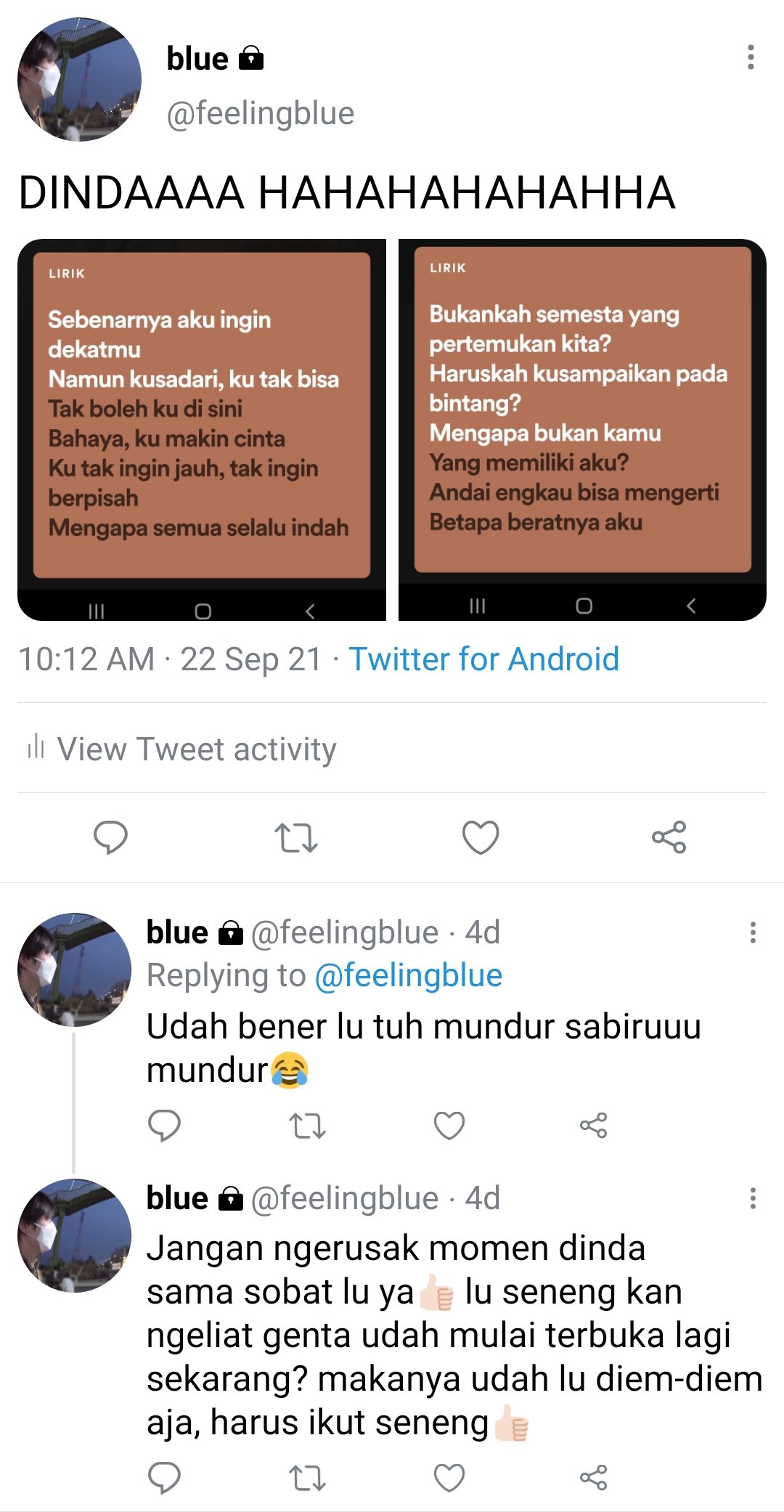 Andai kau bisa mengerti betapa beratnya aku