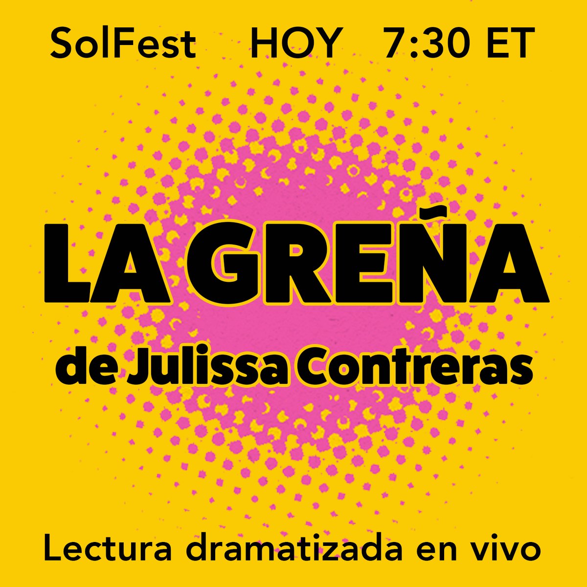 pregonesprtt's tweet photo. Tonight EN ESPAÑOL &amp; in-person at PRTT! Reading of Julissa Contreras’ “La Greña” directed by Tatyana-Marie Carlo! 
RSVP 👉https://t.co/uiRwQEbqxx 
Covid-19 Key to NYC mandate observed #SolFest2021 #PregonesPRTT #NSProjectsArts https://t.co/iDTWyiunI8