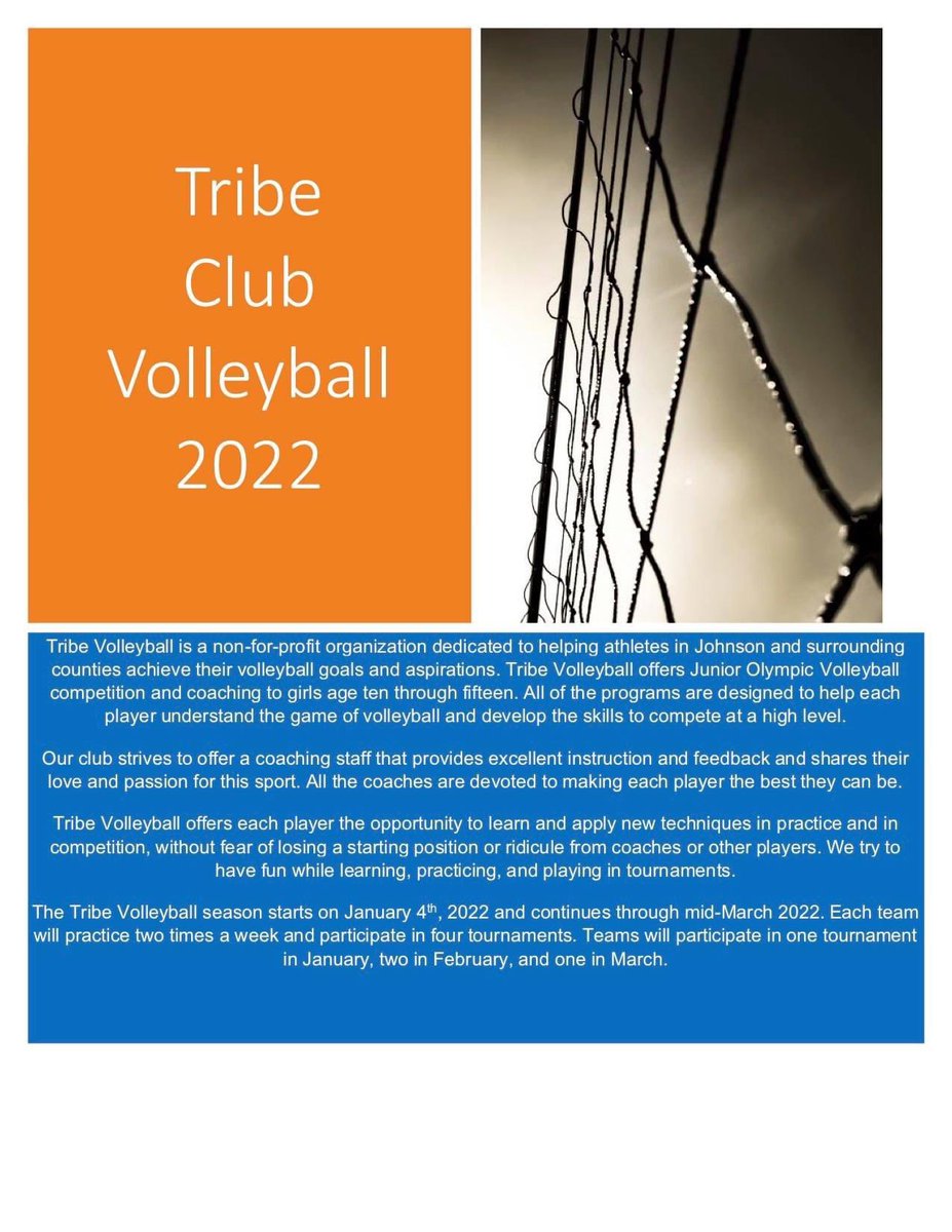 tribevb_indy's tweet photo. HELLO!!! We can’t wait to be back in action!! Parents meeting is November 16th 6-7pm! It will be held at Whiteland community high schools OLD middle school which is not called the ‘North building’ so mark your calendars can’t wait to see everyone! https://t.co/wSLC526mIJ