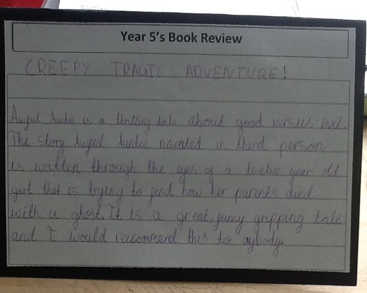 ststephensSW8's tweet photo. Year 5 writing up some reviews for their class reading area πβ They are avid readers in Year 5 and enjoy sharing what they've read with one another π #StStephensReading #StStephensYear5 #Reading #WeLoveReading #readingforpleasure https://t.co/XY1nZ5zMeK